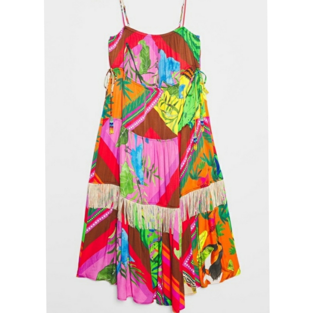 Anthropologie ×Farm Rio Palila Fringed Midi - Picture 2 of 13